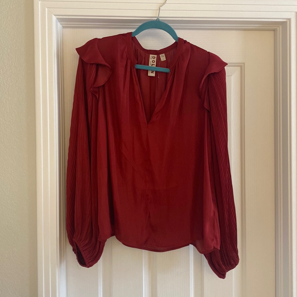 Red Blouse - Anthropologie - size L - only worn once!